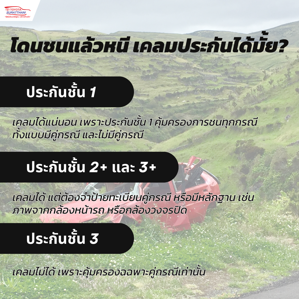 โดนชนแล้วหนี ประกันภัยรถยนต์คุ้มครองหรือไม่ ?